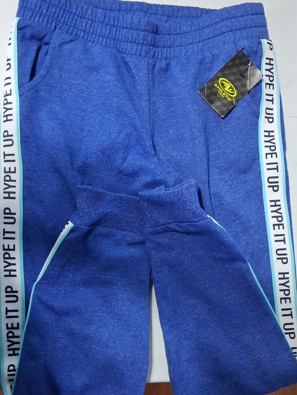 Athletic Works Royal Blue 'HYPE IT UP' Side-Strip Joggers
